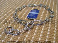 FUR SAVER DOG COLLAR STEEL CHROMIUM PLATED WIDTH 4 MM