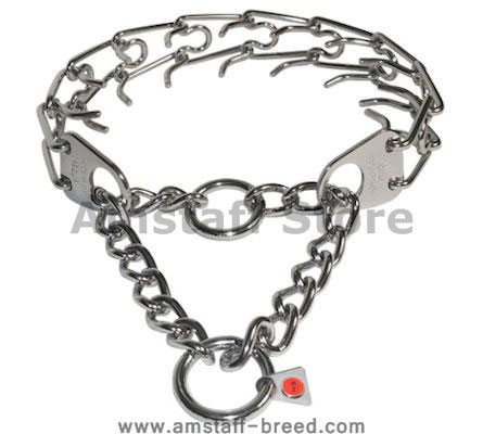 Large H.Sprenger Steel Force Pinch Collars 20" for Amstaff