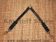 Braided leather coupler for walking 2 dogs