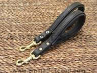Short leather dog leash