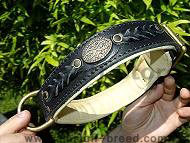 Royal Nappa Padded Hand Made Leather Dog Collar